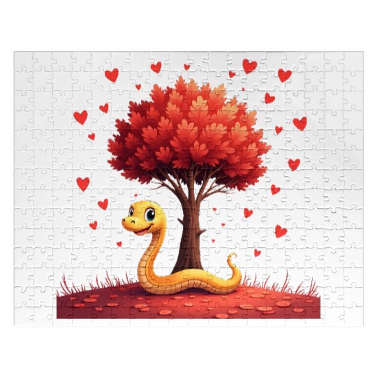I love my snake heart tree Jigsaw Puzzles