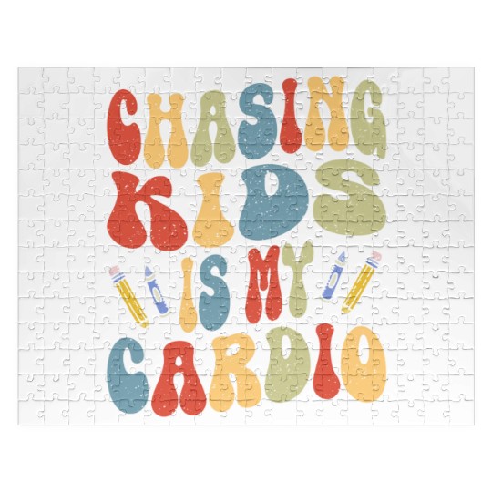 Daycare Teacher Childcare Chasing Kids Is Cardio Jigsaw Puzzles