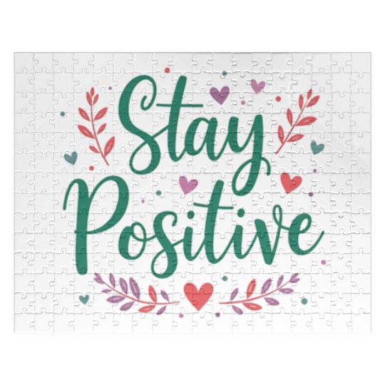 Stay Positive Handwriten Jigsaw Puzzles