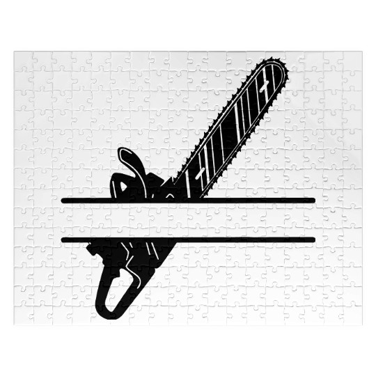 Chainsaw lumberjack banner Jigsaw Puzzles