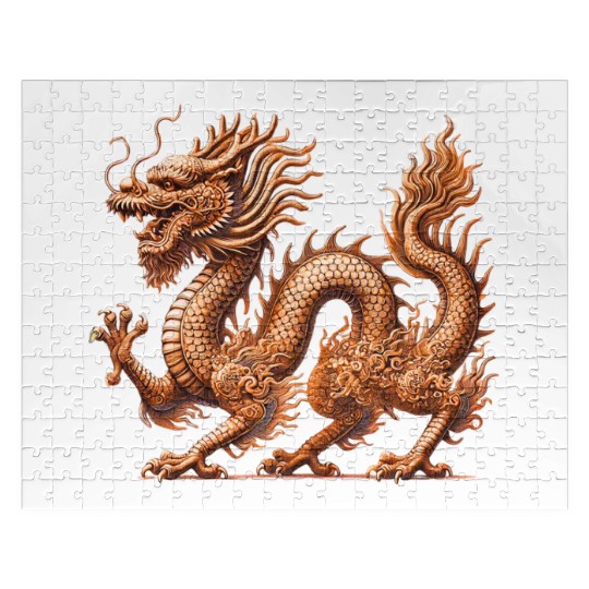 gold dragon Jigsaw Puzzles