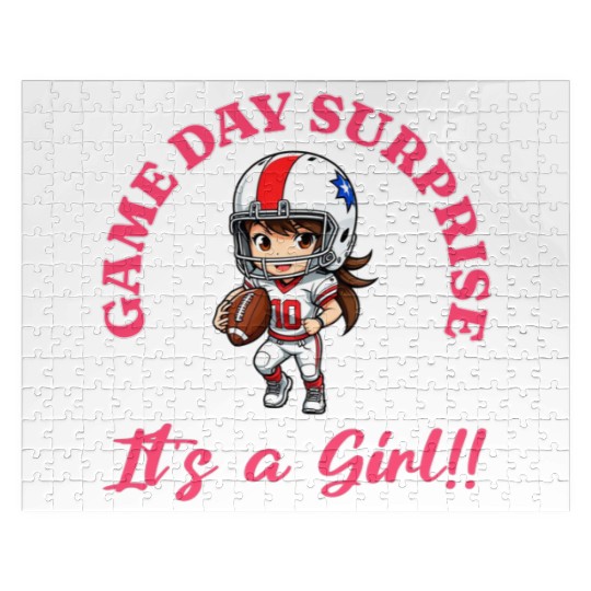 Game Day Surprise for Football Lovers Its a Girl Jigsaw Puzzles