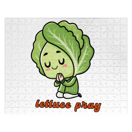 Lettuce pray not Let us pray Jigsaw Puzzles