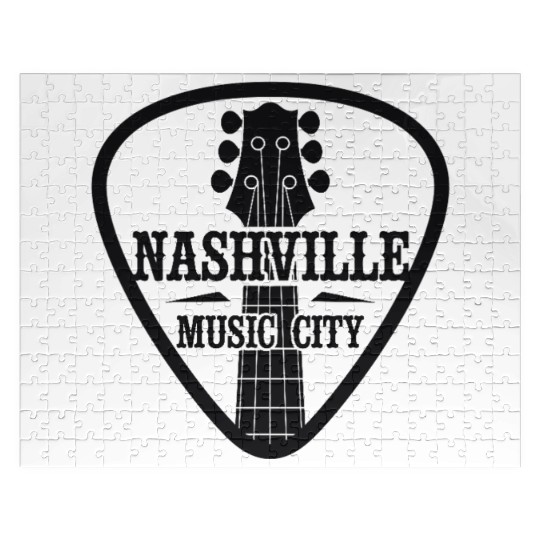 Nashville Music City Guitar Pick Jigsaw Puzzles