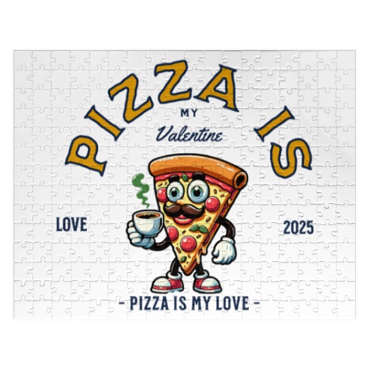 Pizza Is My Valentine Cheesy Love Jigsaw Puzzles