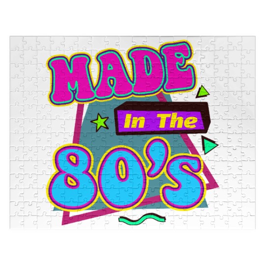 Retro 80s Style design Perfect for Nostalgia Fans Jigsaw Puzzles