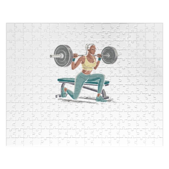 Bulgarian Squat Exercise Fitness Workout Gym Jigsaw Puzzles