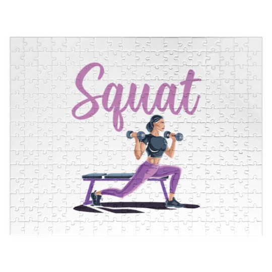 Bulgarian Squat Exercise Fitness Workout Gym Jigsaw Puzzles
