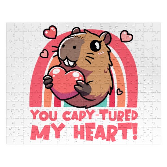 You Capy-tured My Heart – Cute Capybara Design Jigsaw Puzzles