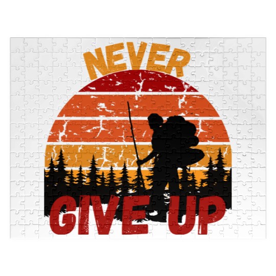 Never Give Up Forest Adventure Design Jigsaw Puzzles