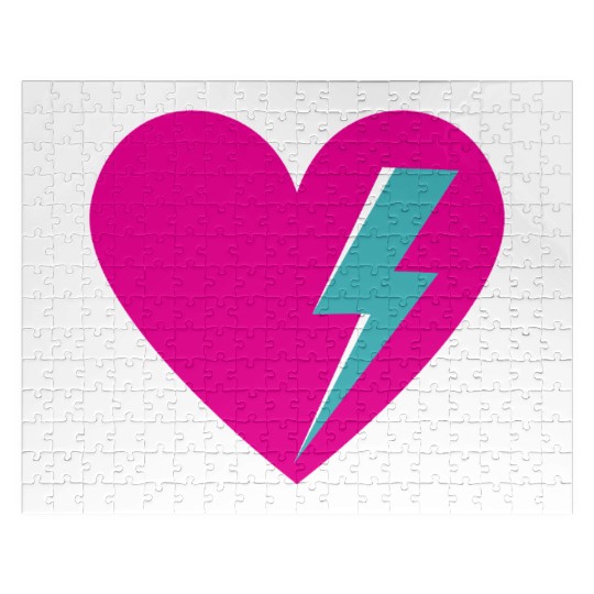 Heart with Lightning Bolt Jigsaw Puzzles