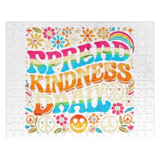 Retro Spread Kindness Daily Hippie-Inspired Jigsaw Puzzles
