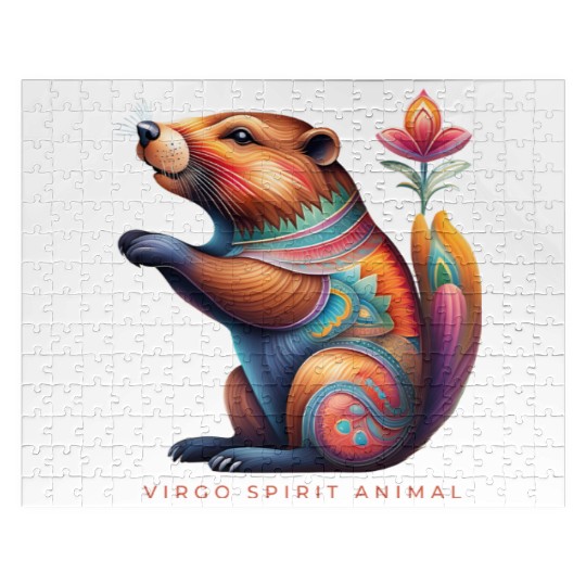 Virgo Spirit Animal Beaver Alebrije Female Jigsaw Puzzles