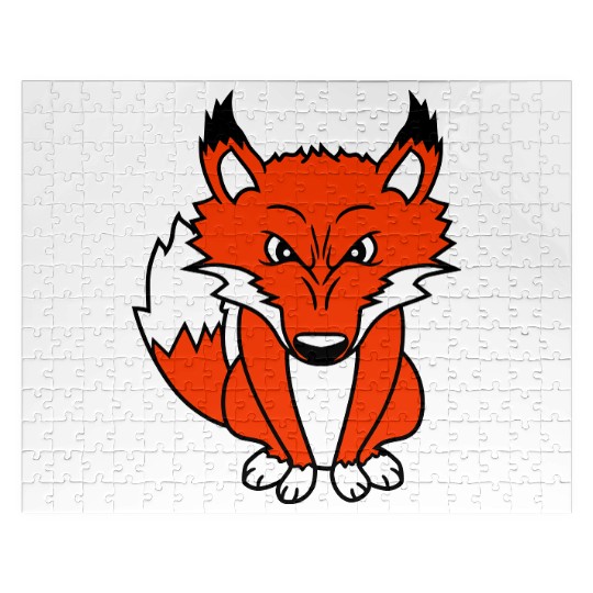 Fox Evil Eye Dangerous Red Fox Wild Animal Angry Jigsaw Puzzles