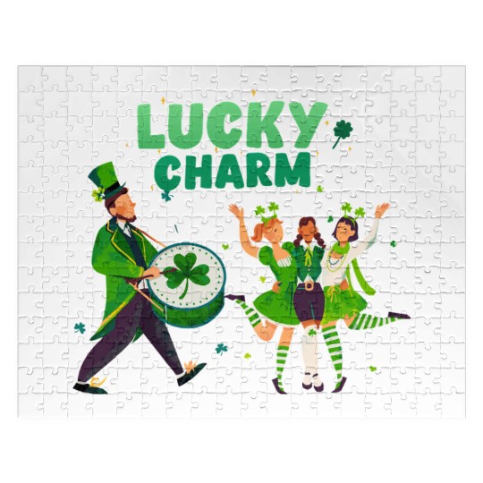 Lucky Charm Unisex Lightweight Crewneck Jigsaw Puzzles
