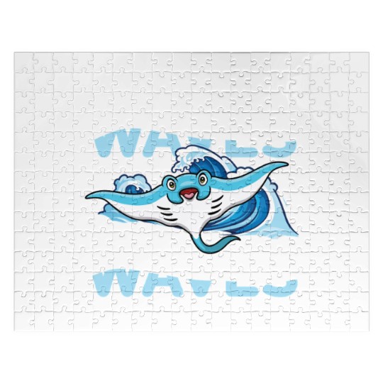 Riding Waves and Making Waves Manta Style for a Jigsaw Puzzles