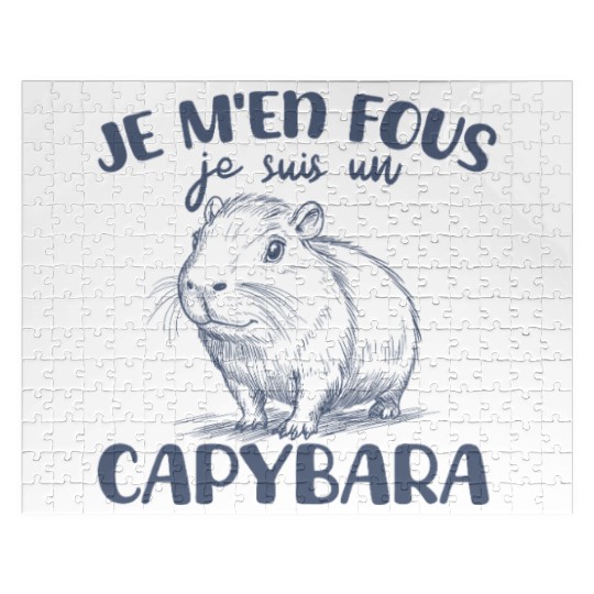 Je M'en Fous Je Suis Un Capybara - Sweet Capybara Jigsaw Puzzles