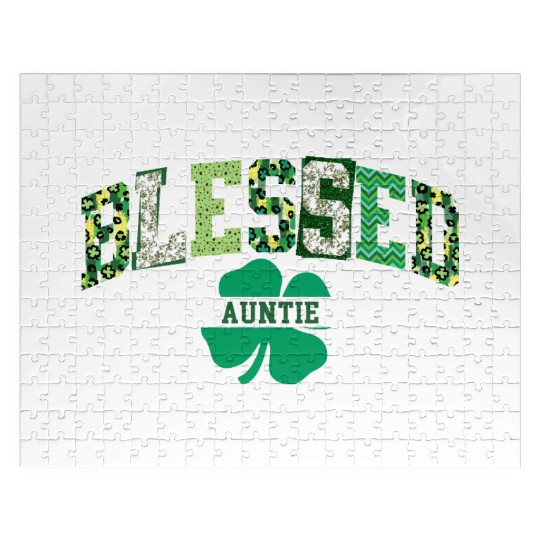 Blessed Auntie St Patricks Day Spring and Summer Jigsaw Puzzles