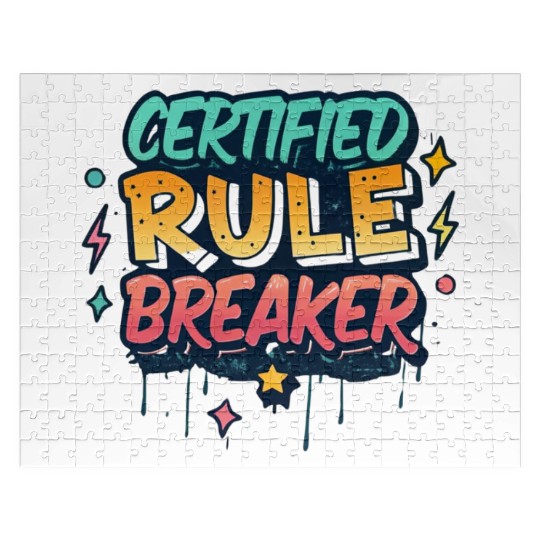 Certified Rule Breaker | Graffiti Streetwear Jigsaw Puzzles