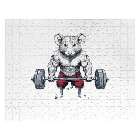 Opossum Weightlifting Workout Gym Gift Jigsaw Puzzles