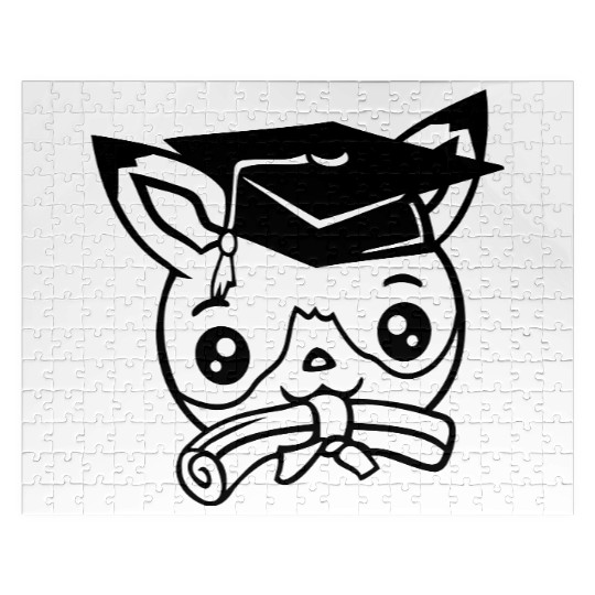 Fox High School Diploma Certificates College Hat Jigsaw Puzzles