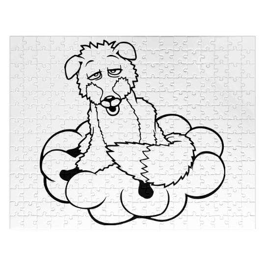 Fox on a Cloud Tired Confused Dazed Crazy Fun Look Jigsaw Puzzles