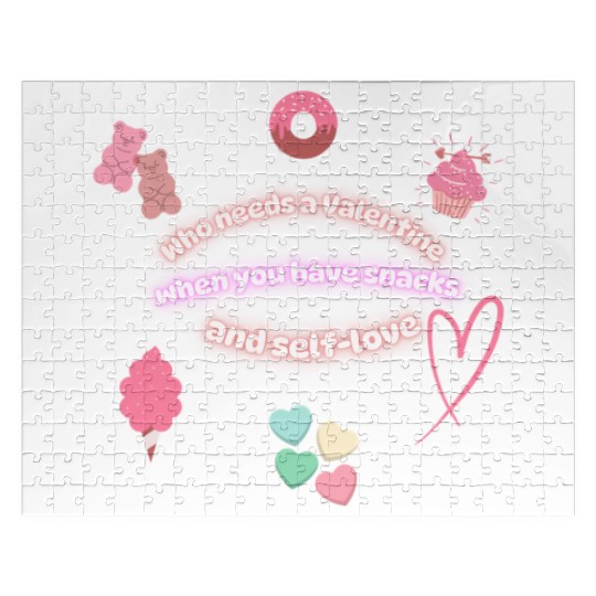 Who needs a Valentine When You have Snacks and Sel Jigsaw Puzzles