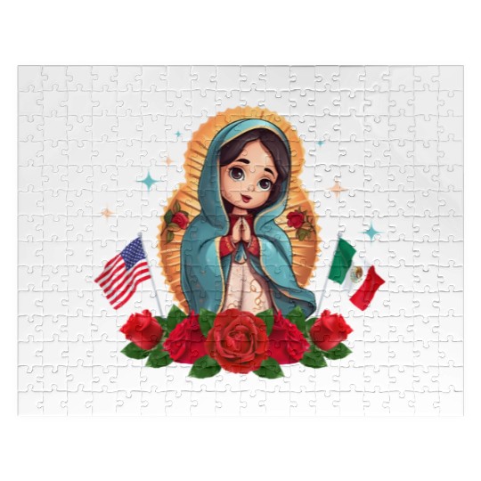 Our Lady of Guadalupe Gracias Madre Mia Mexico Jigsaw Puzzles