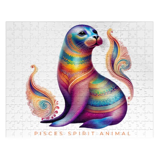 Pisces Spirit Animal Seal Alebrije Female Jigsaw Puzzles