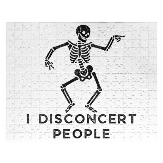 "I Disconcert People" Dancing Skeleton Jigsaw Puzzles