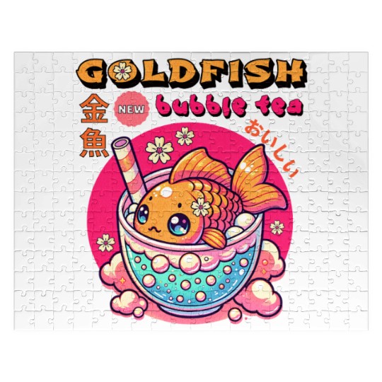 Goldfish Japanese Bubble Tea Jigsaw Puzzles