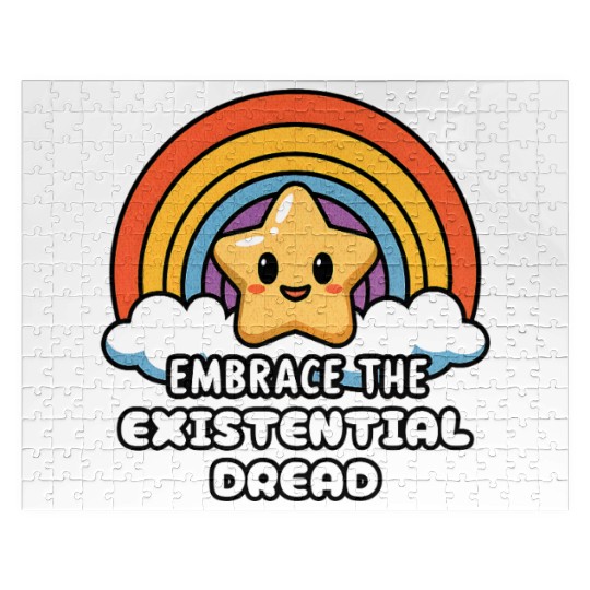 Embrace The Existential Dread Rainbow Star Jigsaw Puzzles