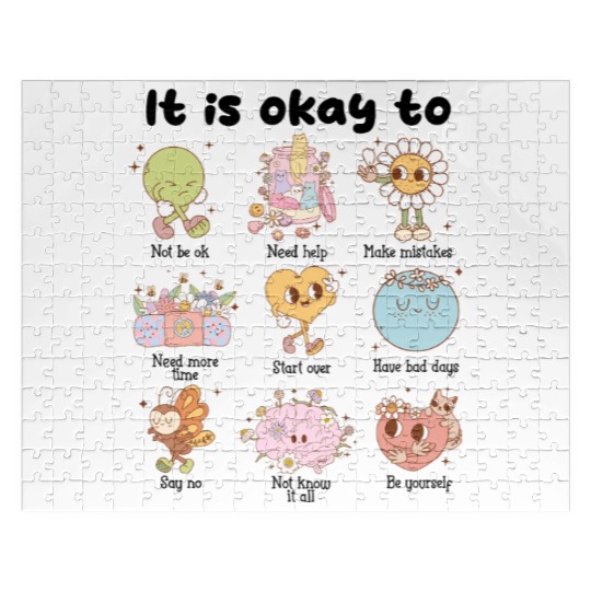 It Is Okay To Mental Health Motivational Jigsaw Puzzles