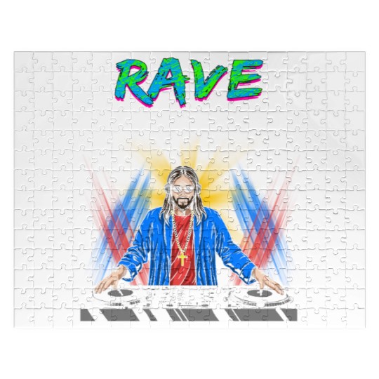 Rave Techno House Party EDM Festival Goa Electro Jigsaw Puzzles