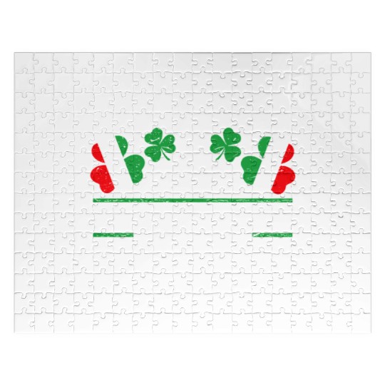 Italian St Patrick Day Funny Irish Shamrock Jigsaw Puzzles