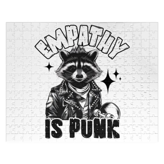 Empathy is PUNK Raccoon Jigsaw Puzzles