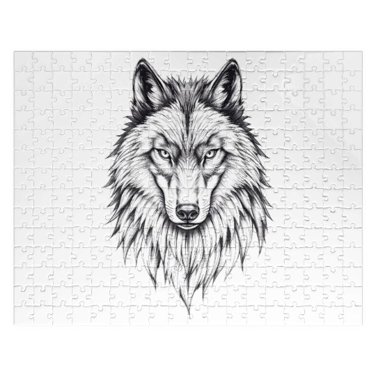 Wolf Face: Majestic and Wild Jigsaw Puzzles