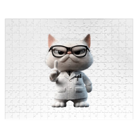 Trust Me I'm A Scientist Science Cat Meme Jigsaw Puzzles