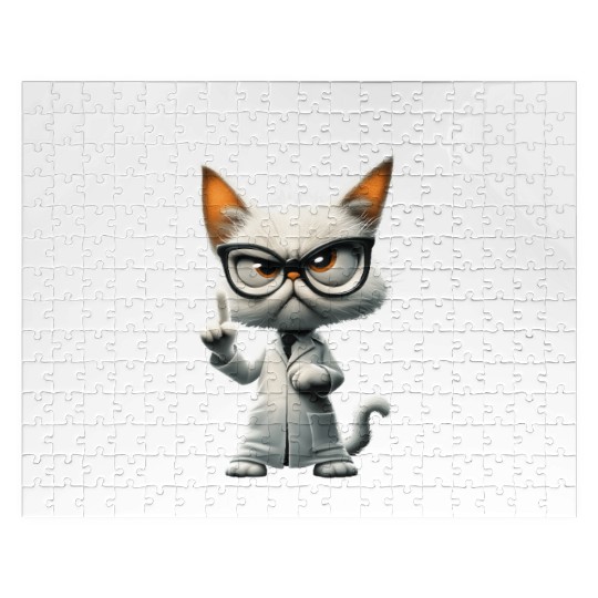 I'm Going To Try Science Science Cat Meme Jigsaw Puzzles