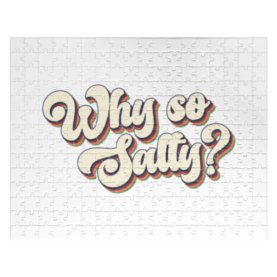 Why So Salty Retro 80s Vintage Jigsaw Puzzles