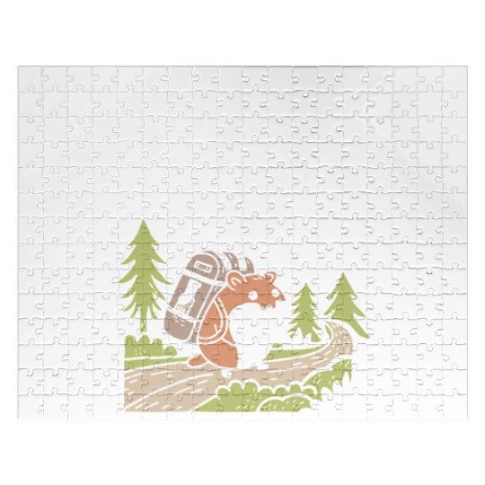 Take A Hike But Come Back For Snacks Hamster Jigsaw Puzzles