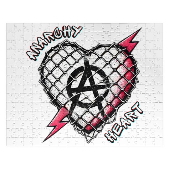 Anarchy Heart - Gothic Love Jigsaw Puzzles