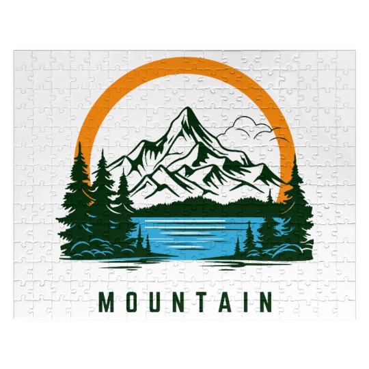 Mountain Forest Sea Iconic View Jigsaw Puzzles