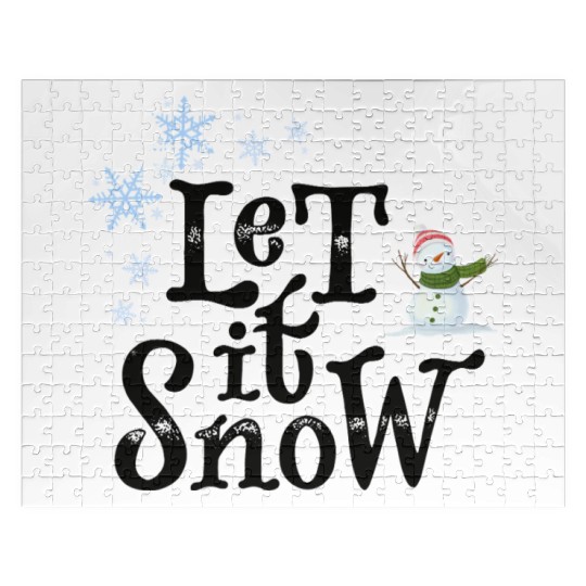 Let It Snow Funny Geek Winter Cool Design Jigsaw Puzzles