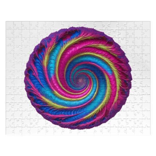 Vivid Vortex - Spiral into psychedelic Jigsaw Puzzles