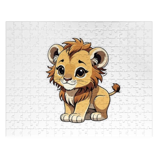 Lion Chibi-Style Sticker Jigsaw Puzzles