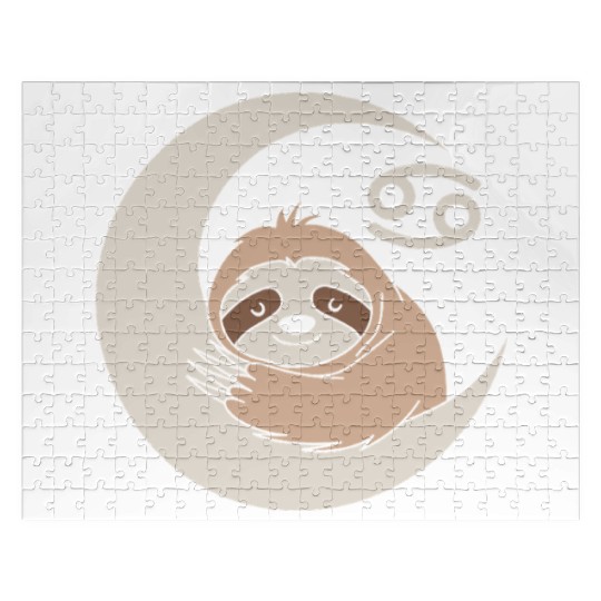Cancer Zodiac Sloth Embrace the Calmness Jigsaw Puzzles