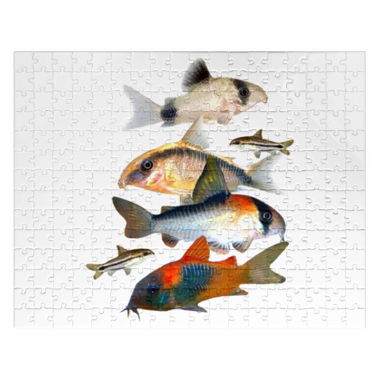 Corydoras Catfish Aquarium Fish Tank Lovers Art Jigsaw Puzzles