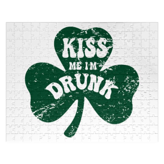 Kiss Me I'm Drunk Irish St. Patrick's Day Jigsaw Puzzles