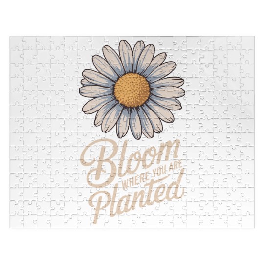 Daisy Flower Bloom Where You Are Planted Jigsaw Puzzles